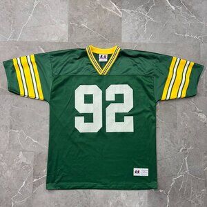 90s Vintage Green Bay Packers Jersey Mens Large Reggie White Logo Athletic NFL